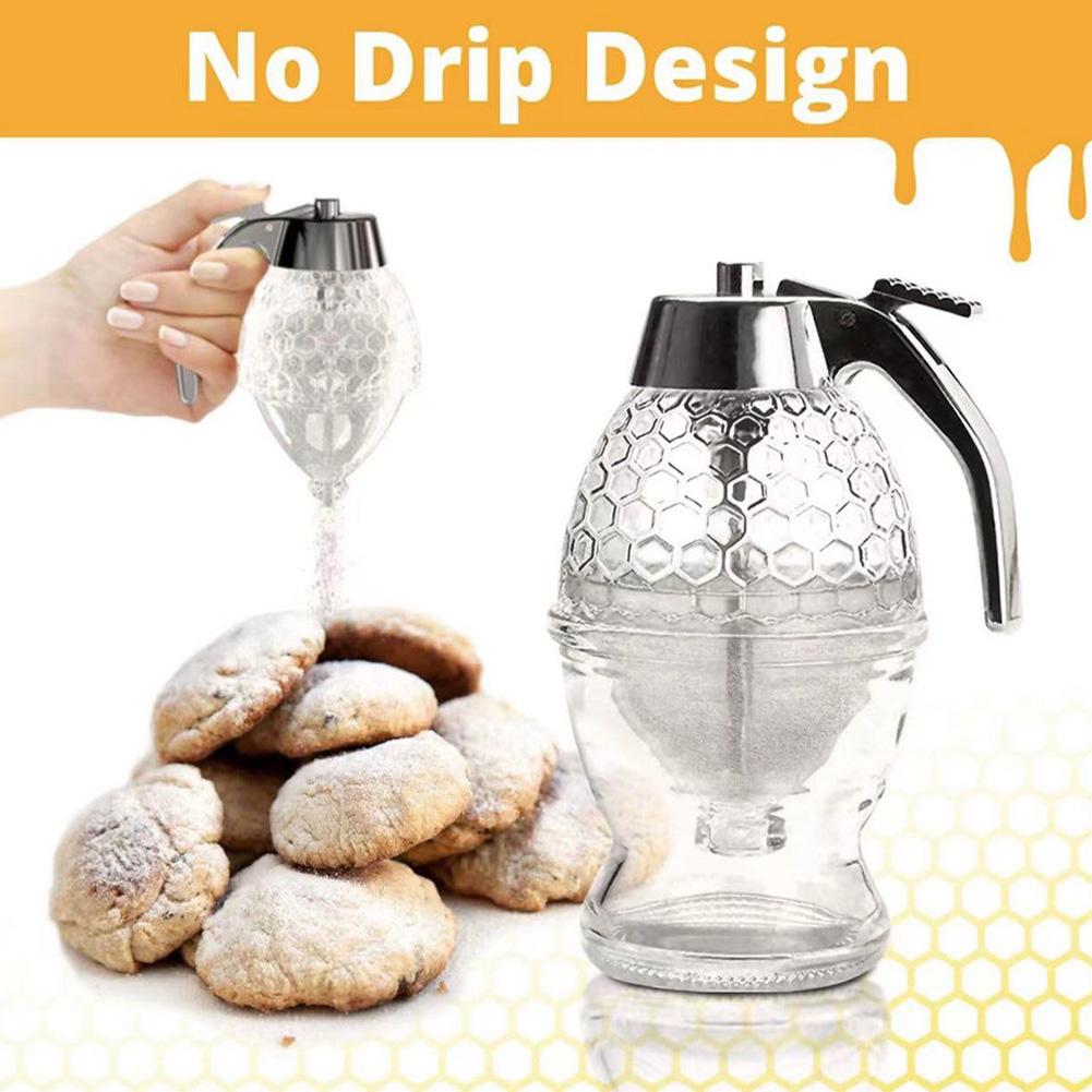 Honey Dispenser with Stand Large Capacity Oil Dispenser Multifunctional Oil Bottle Vinegar Sugar Sauce Storage Squeeze Bottle