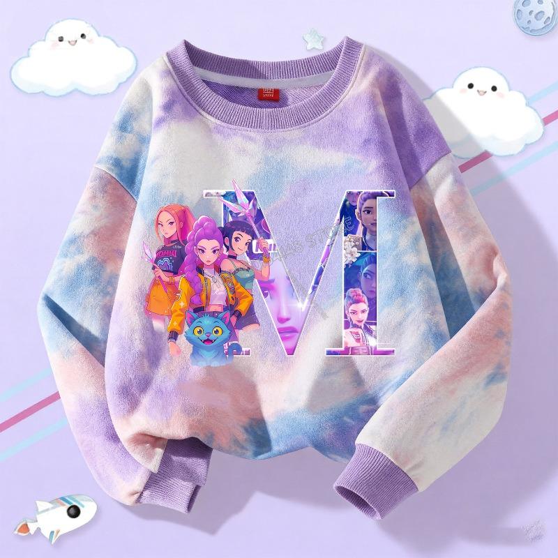Spring And Autumn KPop Demon Hunters 3D Print T Shirt Kids Girl Streetwear Women's Outdoor Pullover Long Sleeve Top Clothes