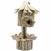 Driftwood Birdhouse On Stand Coastal Decor