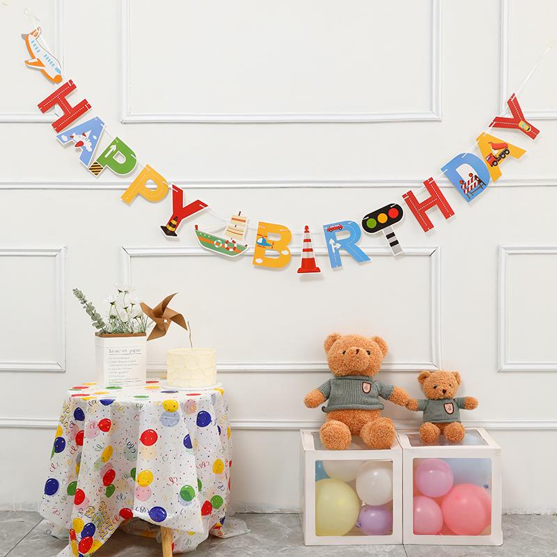 Dekoration für die erste Geburtstagsparty: Geburtstagsbanner für Jungen und Mädchen