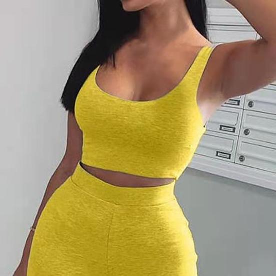 Bayanlar Pantolon İnce Seksi Sling Göbek Açık Tüp Üst Flared Bacaklar Pantolon Günlük Yaşam için Set