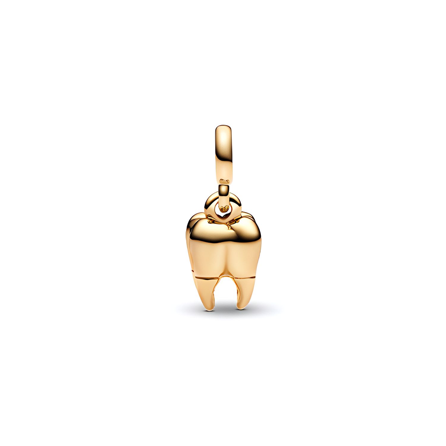 Pandora Mini 3D Tooth Personalized Pendant DIY Bead Unisex Jewelry Accessories 762300C01 Gold