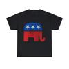Republican Elephant Retro Graphic Tee Shirt, S-5XL