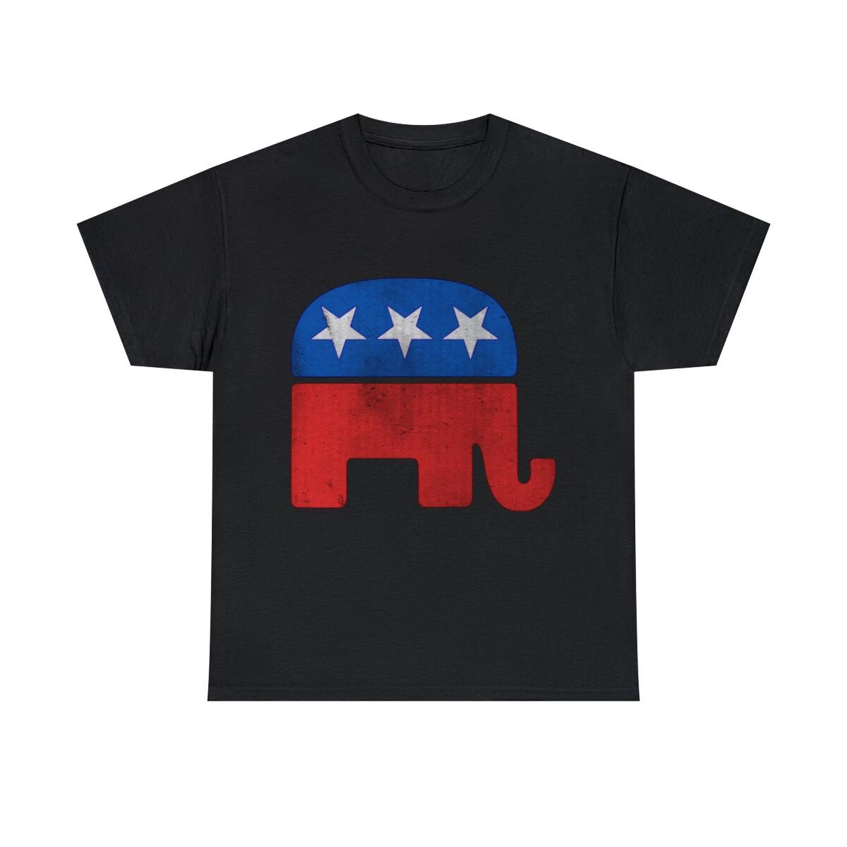 Republican Elephant Retro Graphic Tee Shirt, S-5XL 3XL