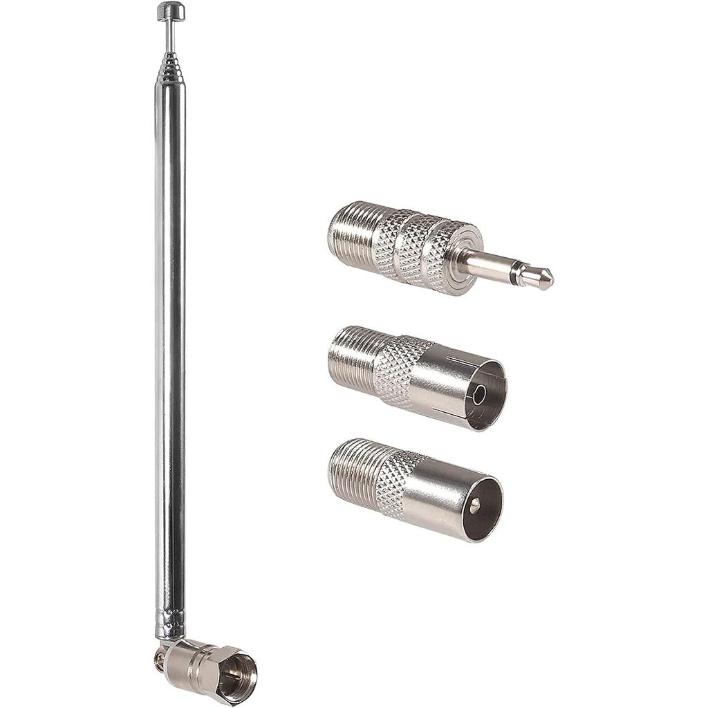Телескопическая FM-антенна 75 Ом FM-антенна F-типа вилка с разъемом 3 ...