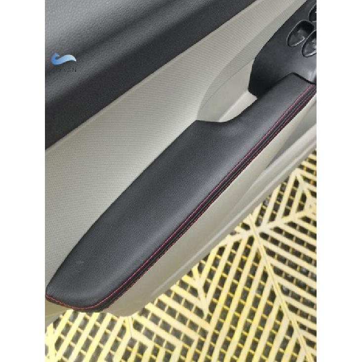4Pcs Door Panels Armrest Leather Cover For Honda Civic 8th Gen Sedan 2006-2011