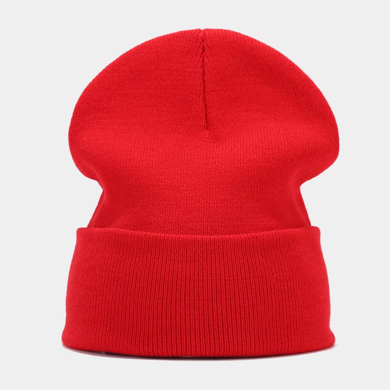 Custom Logo Knit Hat with Embroidered Letters - Women's & Men's Windproof Warm Beanie
