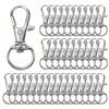 100PCS Keychain Hooks with 50pcs Key Rings 50pcs Swivel Lobster Claw Clasps for Keychain Clip Lanyard, Jewelry Making, Crafts