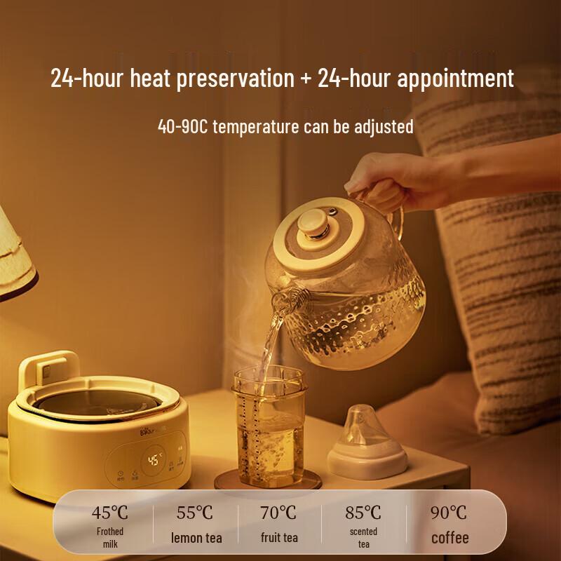 BEAR 1L All-Glass Smart Tea & Health Kettle