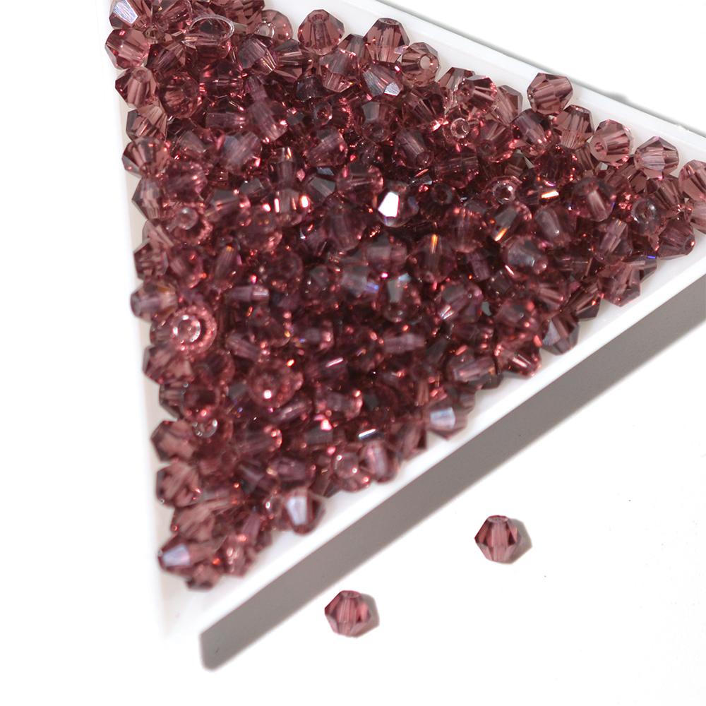 

4 мм Граненые австрийские хрустальные стеклянные бусины Биконус Форма Разделитель Свободные бусины для изготовления ювелирных изделий DIY 100pcs/bag