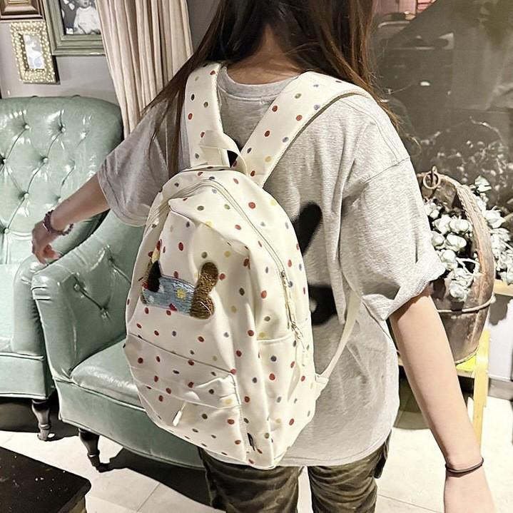 Adorable Ins Cartoon Dog Backpack With Padded Straps And Large Capacity For Teens And Women