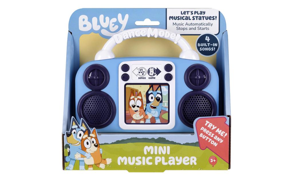 eKids Bluey Toy Music Player, Toddler Toy with Built-in Music for Bluey Toys Fans, Boys and Girls