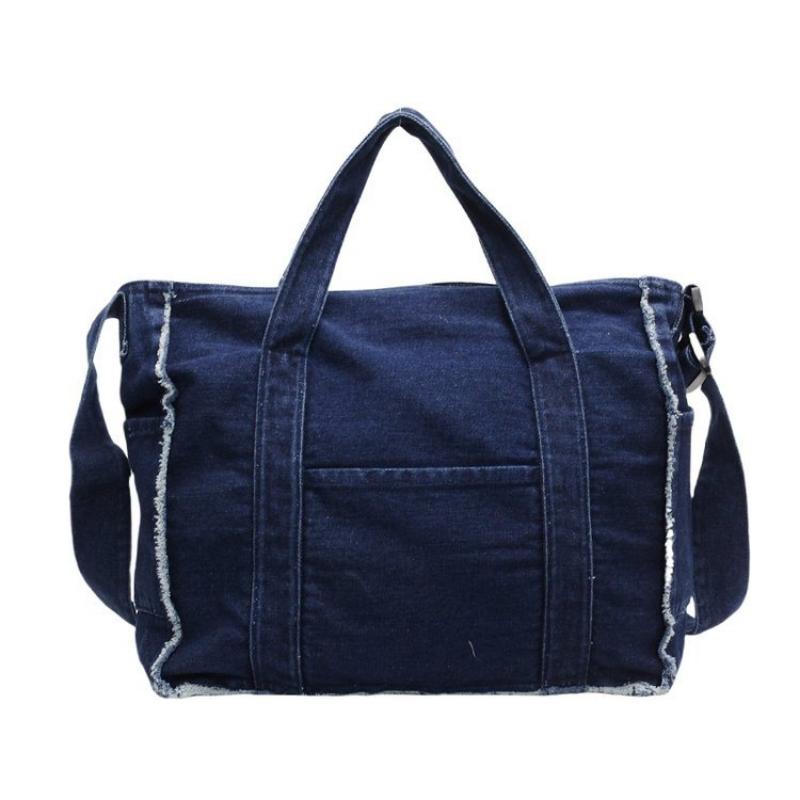 Ins Japanese Harajuku Girl Shoulder Messenger Bag Female Korean Retro Casual Versatile Handbag Denim Bag