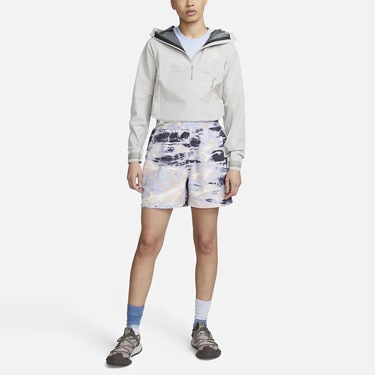 Nike ACG Women's Printed Trail Running Shorts Black Anthracite White DZ7586-015