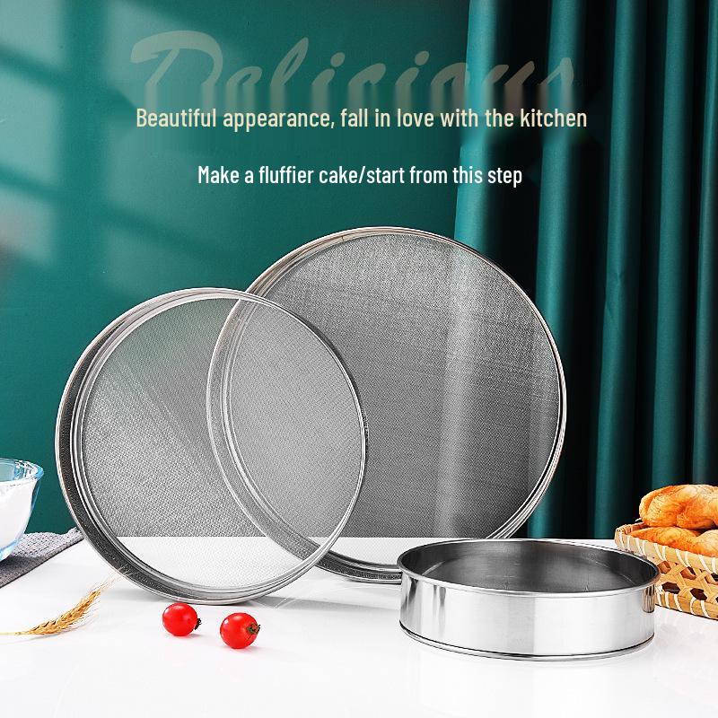 Household Stainless Steel Superfine Flour and Sugar Sifter for Baking