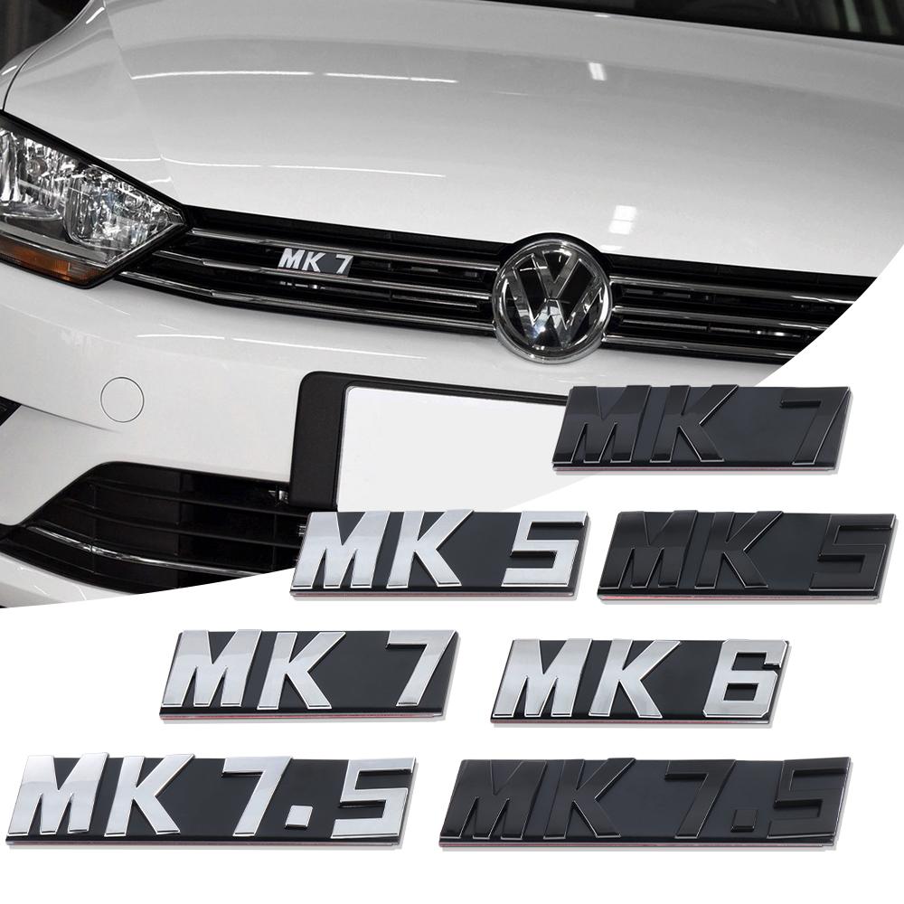 VW MK5 MK6 MK7 MK7.5 Auto Emblem Accessories ABS Badge Front Grille Decoration Sticker Decals for Volkswagen Beetle Touran Jetta zk6