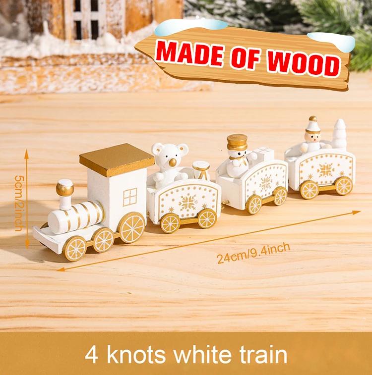 Wooden Train Christmas Ornament - Home Table Decoration, Ideal for Xmas Gifts & Holiday Decor (Noel/Natal/Navidad)
