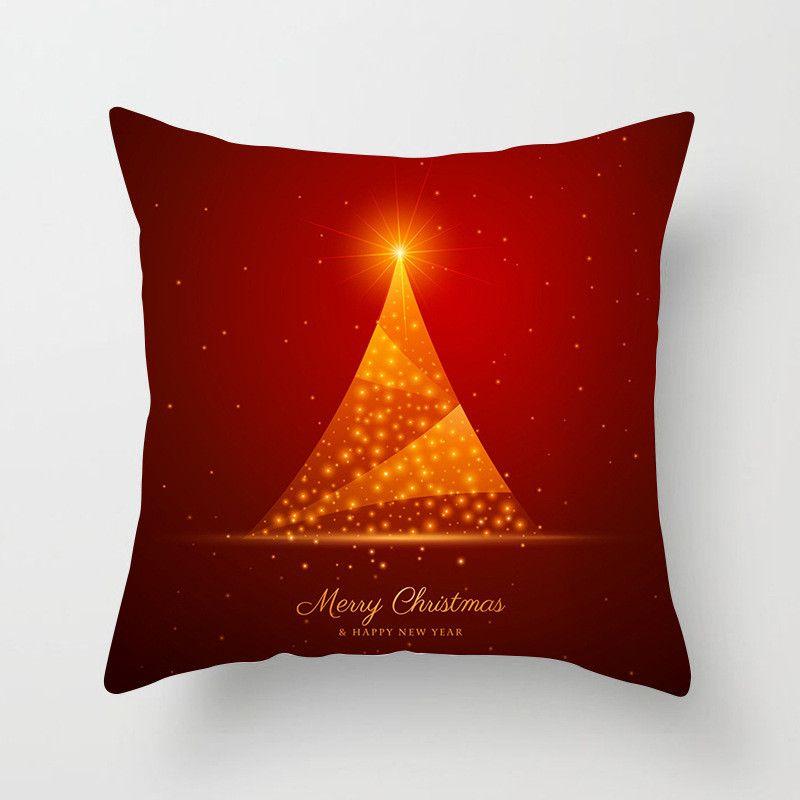 Luxurious Peach Skin Velvet Christmas Cushion Cover With Invisible Zipper Design