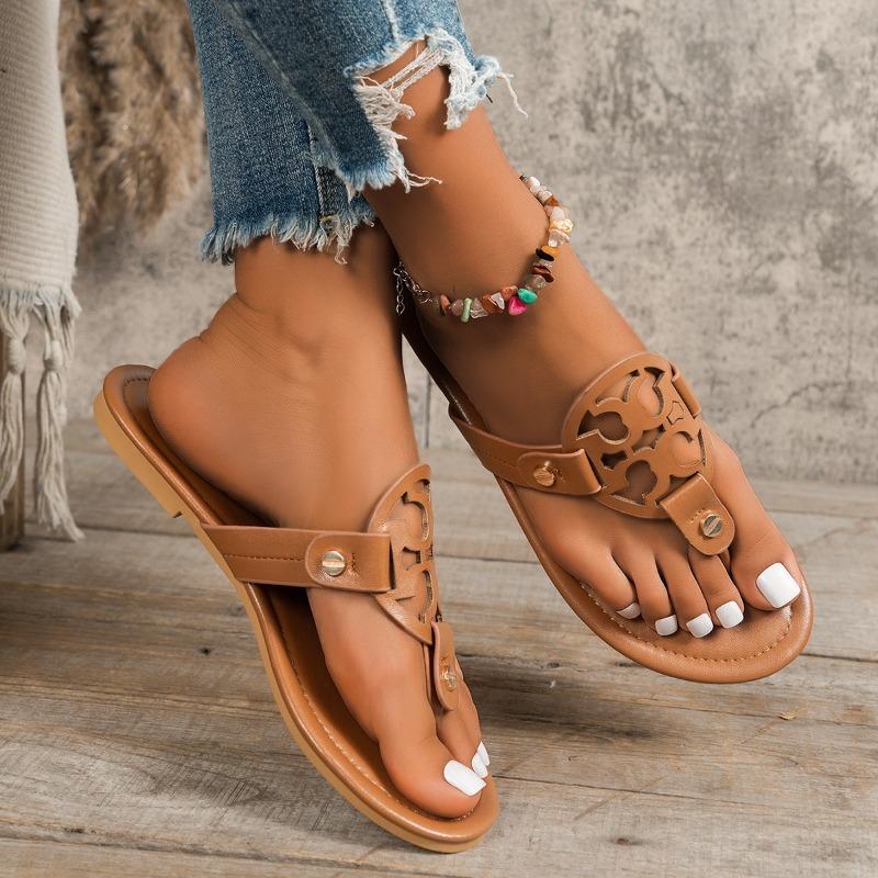Women's Shoes, Slippers, Flip-flops, Flat Herringbone Beach Shoes