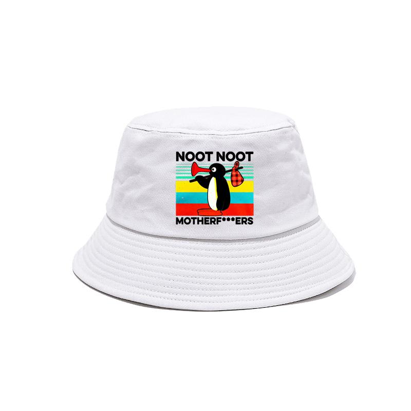 Noot Noot Pingu Cappelli Panama Nuovi Cotone da Esterno Cappello a Secchiello Pingu Arrabbiato Estivo Fresco Cappelli da Sole Bob Cappello Pinguino