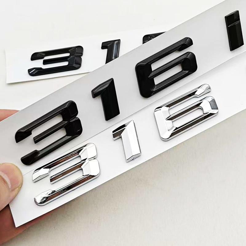 Logo Stile Auto 3D ABS Cromato Nero 316i 318i Emblema Baule Posteriore Adesivo Per BMW Serie 3 E36 E46 Accessori Auto