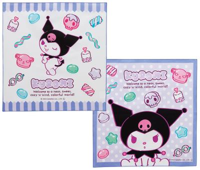 Skater Lunch Cloths for Set of Sanrio Kuromi and Mashu Gummy Children, 2, Designs, KB4WN-A