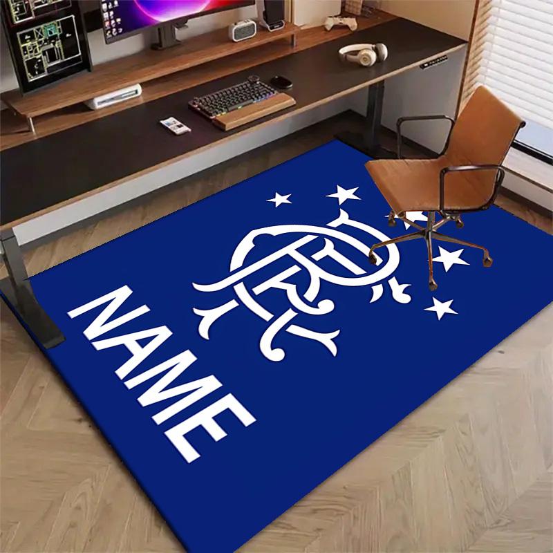 Individuelle Fußballmatte mit personalisiertem Namen, waschbarer Polyester-Teppich für den Innenbereich/Eingangsbereich, Geschenk für Weihnachten, Ostern, Thanksgiving-Tag