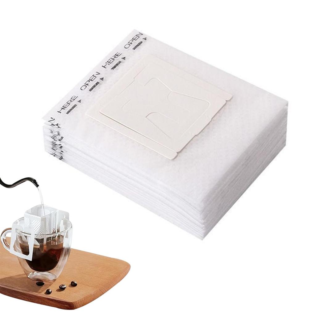 TVETE Coffee Filters, Drip Filters [50-Pack] Portable Coffee Bags, Coffee Filter Tool, Hanging Ear Coffee Drip Bags, Disposable Coffee Filter Bags