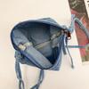 Denim Schrägbandtasche Damen 2025 neue lässige Canvas-Tasche mit großer Kapazität College-Studenten-Klassentasche Schultertasche