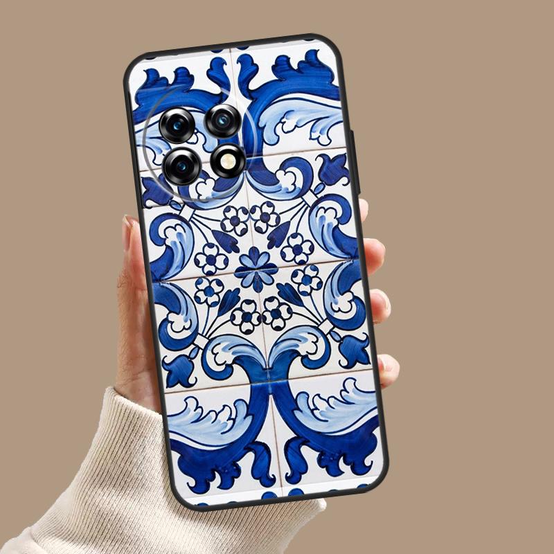 Portuguese Glazed Tiles Case For OnePlus Nord CE 5 2 3 4 Lite N30 OnePlus 13 11 12 15 13T 13R 10T 12R 9 10 Pro Cover