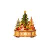 Christmas Wooden Illuminated Tabletop Decoration for Holiday Mantel Shelf Home