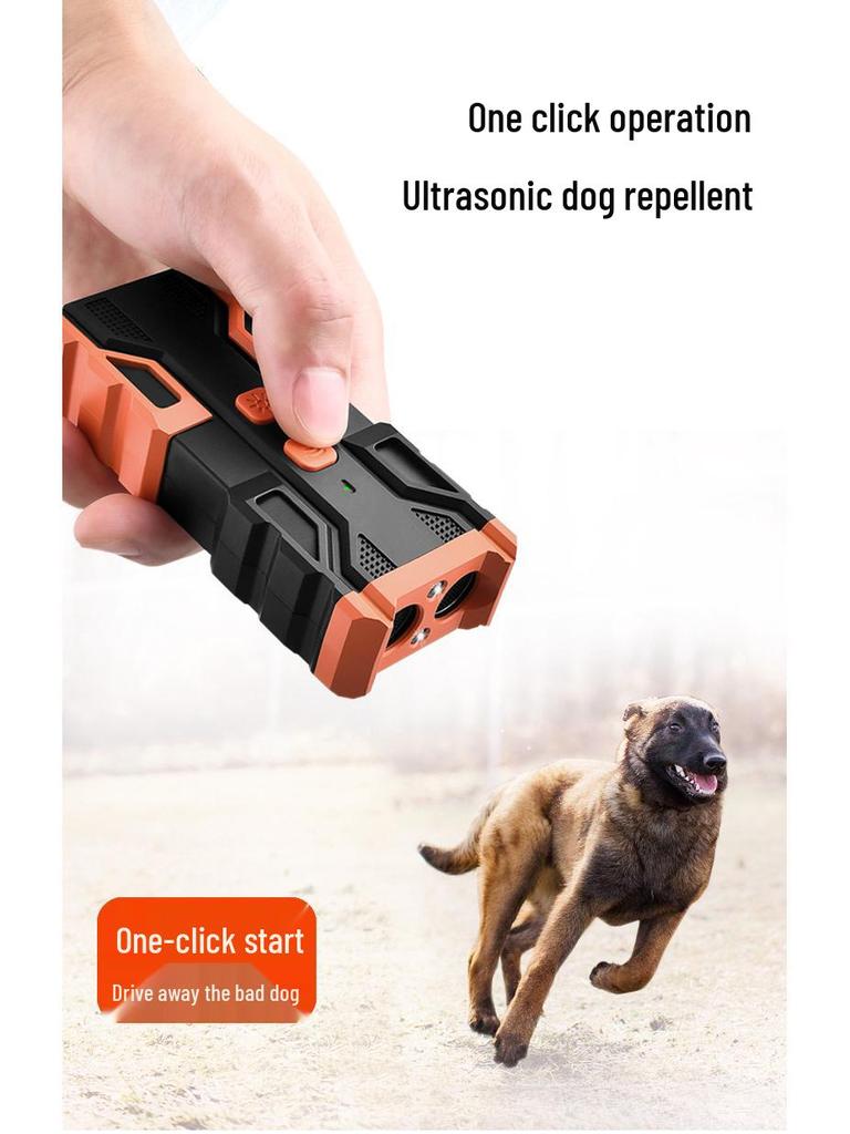 Dispositif Portatif Ultrasonique Haute Puissance Anti-Aboiements & Dressage de Chiens