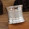 Wide Concave Bracelet Vintage Miao Silver Pattern Bohemian Bracelet Female Personality Exotic Bracelet Accessories