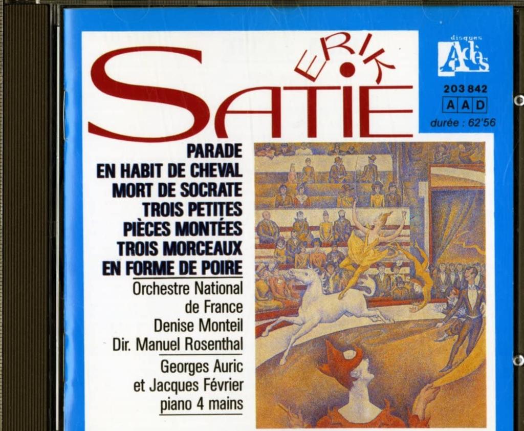 CD SATIE - Satie: Parade 203842 France Classical Used