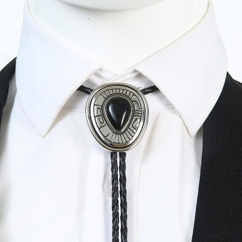 Bolo Tie for Adult Western Cowgirls Metal Necktie Rope Cord Pendants Necklaces Braids Jewelry for Women Teen Girls