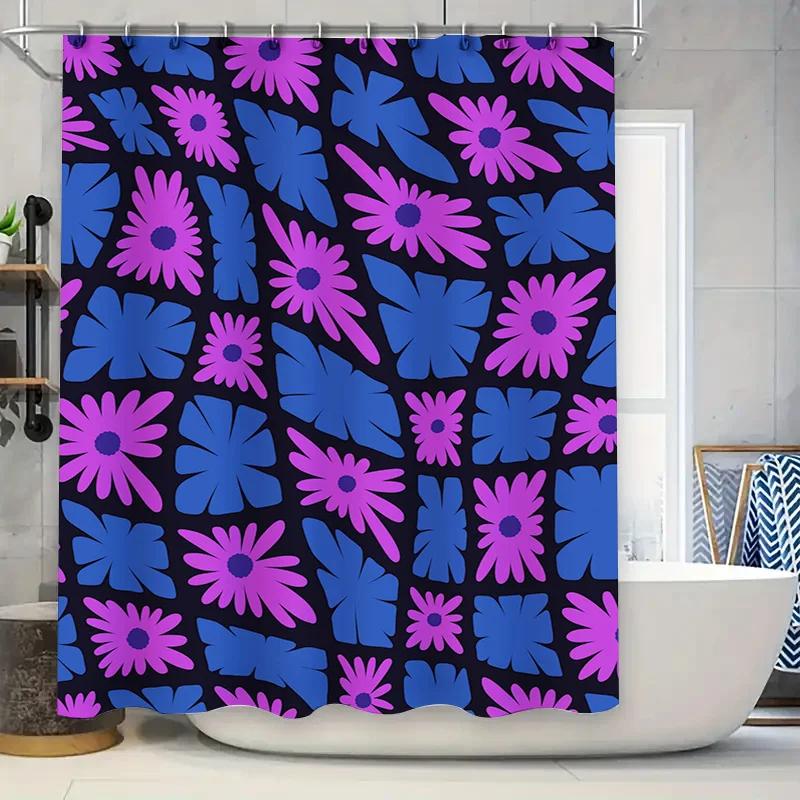 Adorable Panda Bear with Bamboo Bath Shower Curtain Kids Bathroom Decor, Animal Print, Waterproof Fabric for Home Decoration W90xH180cm