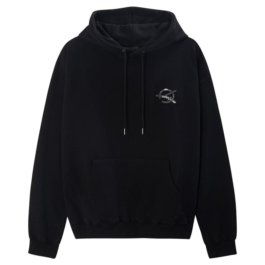 Oy Back Stitch Logo Hoodie - Black Black/2Size