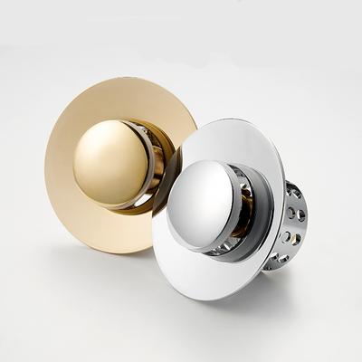 Universal Brass Pop-Up Drain Hair Catcher Bath Stopper Sink Strainer Plug-Bounce Core Basin Kitchen Bath Accessory