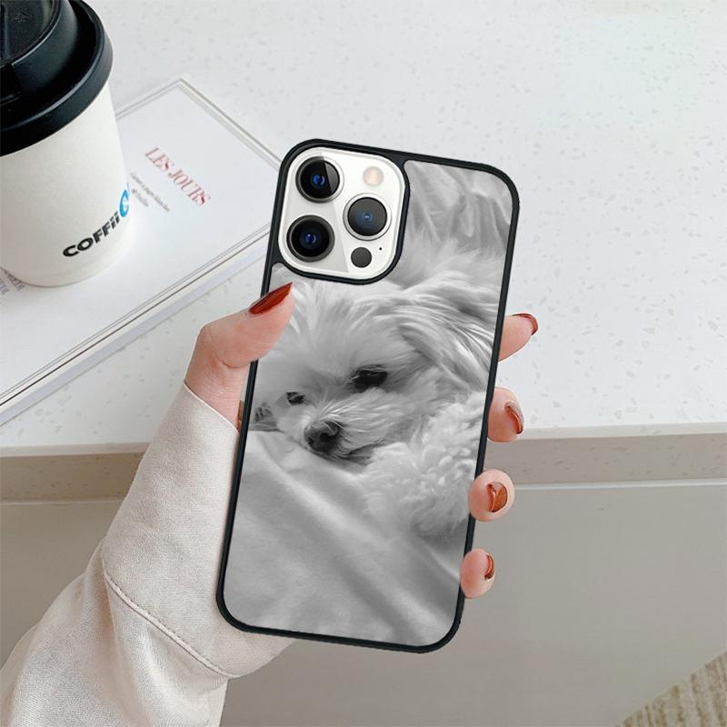 Maltese Dog Puppy Cute Phone Case For iPhone 17 Air 16 pro max 15 14 plus 12 13 Shell Cover coque