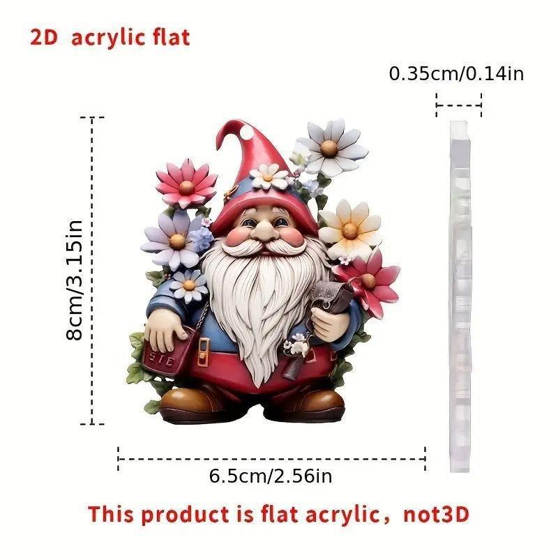 

Flat Acrylic Fun Little Dwarf Car Decoration Charming Cartoon Accessory For Auto Interiors