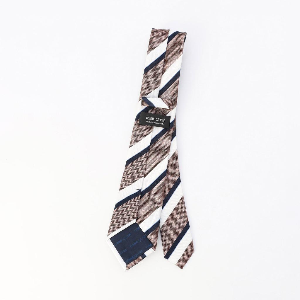 [Comme Ca Ism] Herringbone Regimental Stripe Tie 47-06NO07-206 Brown F