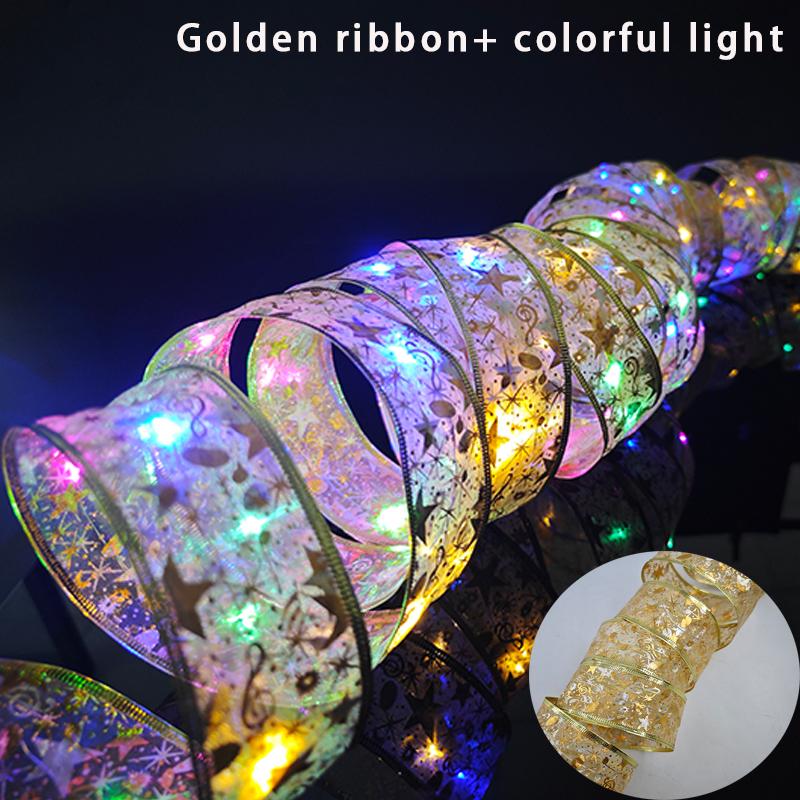 5 Meter lange Weihnachtsbaum-Lichterbänder, Weihnachtsdekorationslichter mit 8 Beleuchtungsmodi, batteriebetriebene Lichterketten für die Weihnachtsbaumdekoration