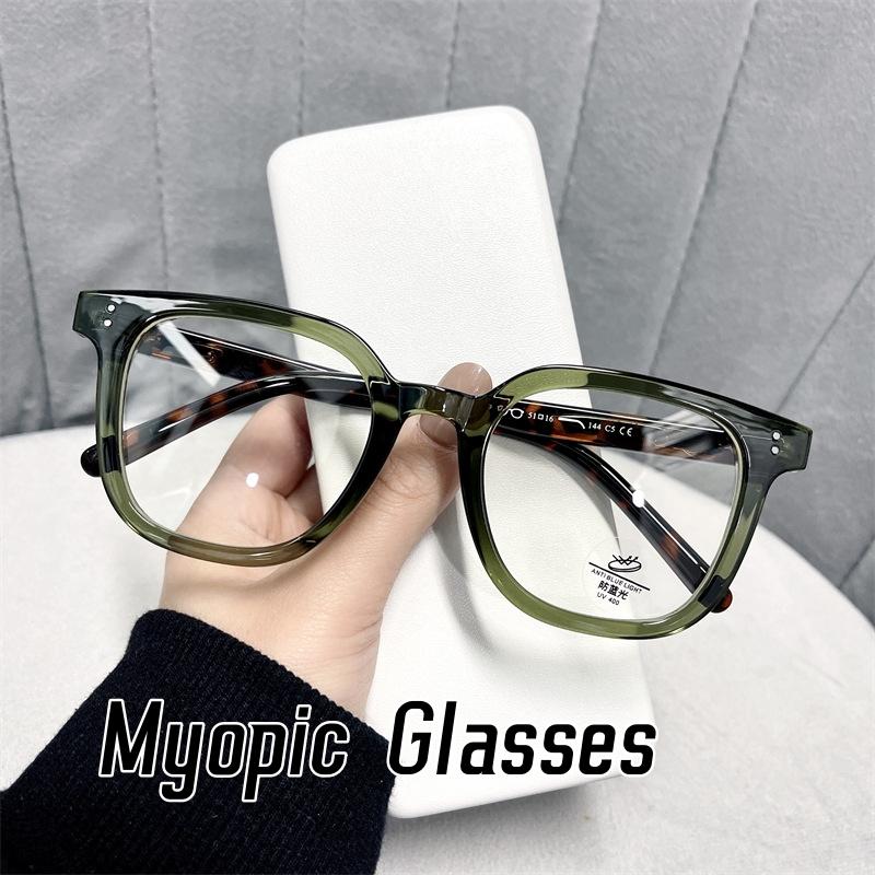 

Роскошные квадратные очки с диоптриями по рецепту, анти-синий свет, очки для близорукости, винтажные прозрачные очки для близорукости