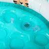 Children's Round Ocean Print Inflatable Swimming Pool and Fishing Play Toy, made of 18-gauge PVC.