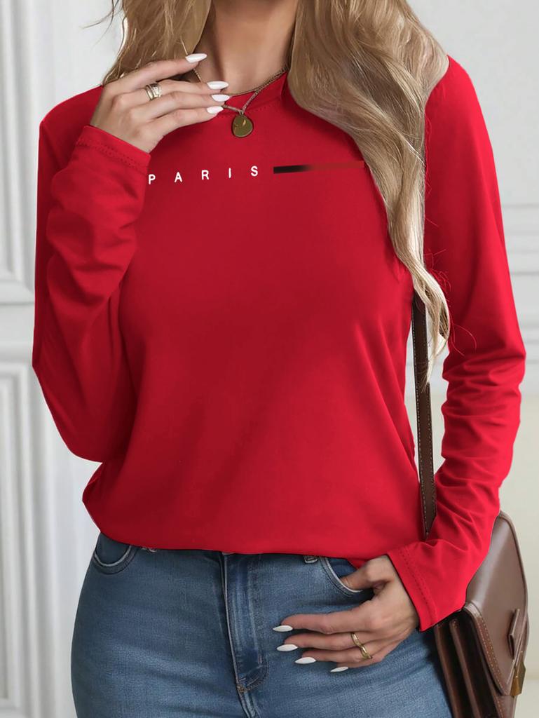 100 Baumwolle Damen T-Shirt Slim Damen T-Shirt Langärmlig für Damen Dünne Weiße Oberteile Damen T-Shirts