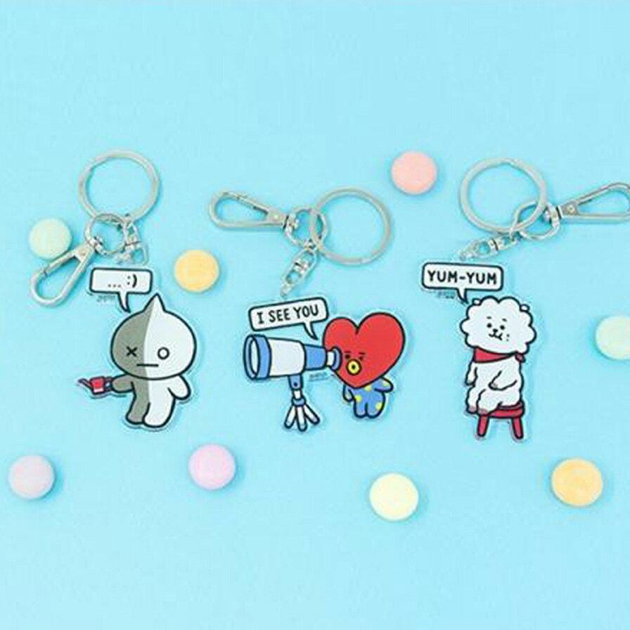 30 OFFBT 21 Acrylic Key HolderAcrylic Holder Mejiroshi Ring Bulletproof Boy Scouts BTS Official Goods Bangtan KOYA RJ SHOOKY MANG CHIMMY TATA COOKY