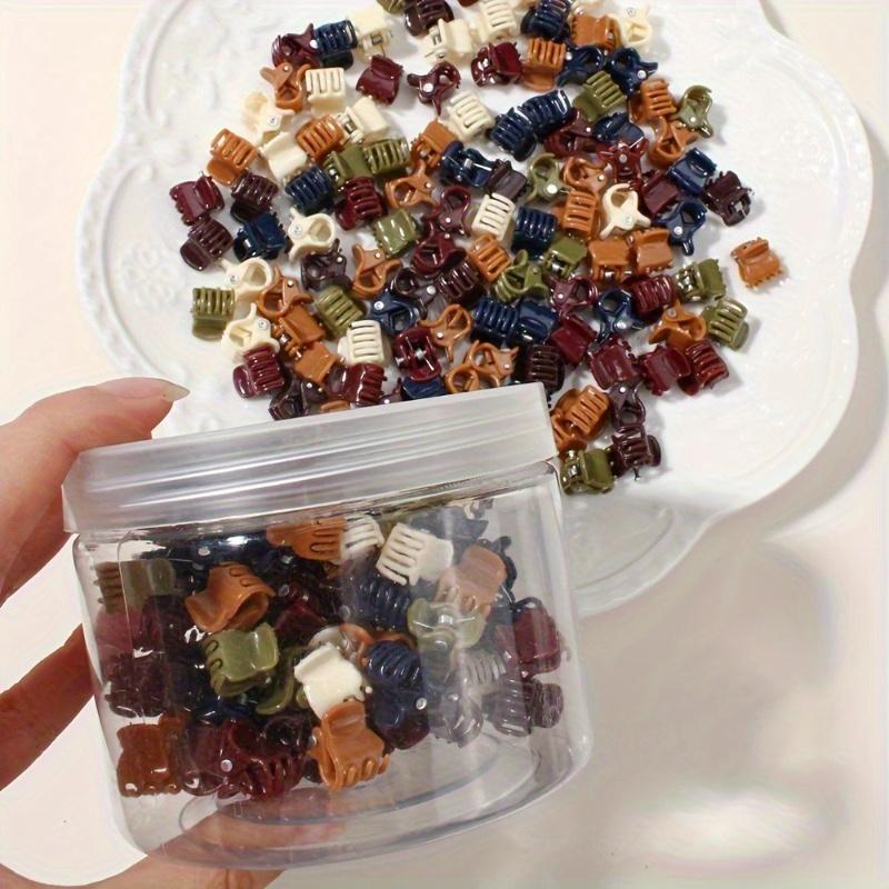 Набор мини-заколок для волос - 100 милых пластиковых заколок, минималистичный стиль, разные цвета, маленький размер, подходит для женщин и девочек 100pcs