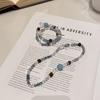 Handmade Double Strand Blue Crystal Bracelet With Sodalite Clear Quartz New Chinese Style Unisex Jewelry