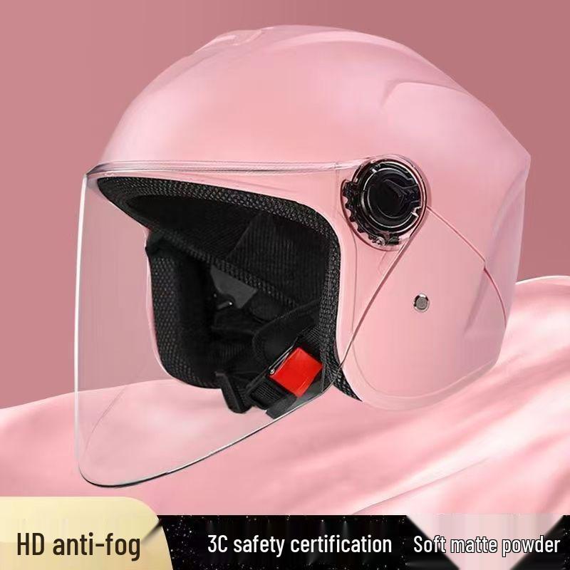 Unisex Winter Half Helmet for Electric Motorcycles - All-Season Cold Protection, Warm, 3C Certified