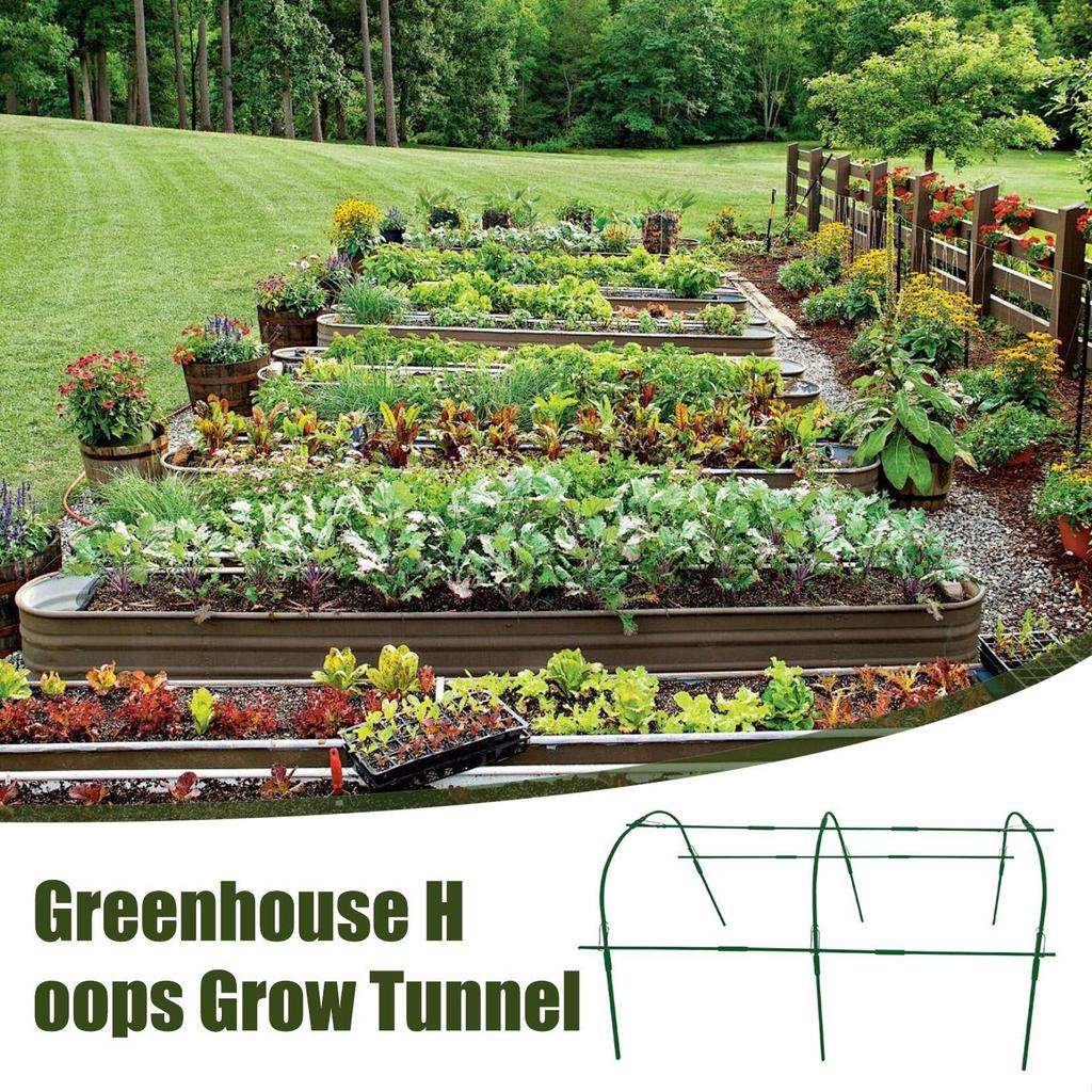 Garden Hoop For Raised Beds Backyard Plant Tunnel Windproof Planting Hoop Grow Tunnel For Raised Bed Greenhouse Orchard